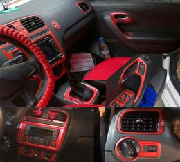 For VW POLO MK5 2011-2018 Self Adhesive Car Stickers 3D 5D Carbon Fibre Vinyl Car stickers and Decals Car Styling Accessories4957090