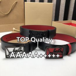 TOP Quality 5AAAAA+ Designer Belts Men Women Clothing Accessories Belt Big Buckle Black White Fashion Man Genuine Leather Waistbands 3.5cm With Box and Dustbag