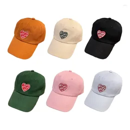 Ball Caps Adult Embroidery Heart Pattern Baseball Cap Spring Summer Casual Sport For Woman Men Outdoor Visor Hat Multicolor