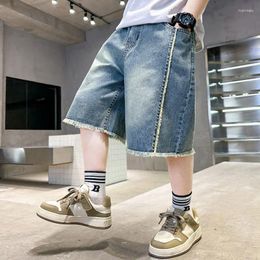 Trousers Boys' Summer Casual Jeans 2024 Shorts Sports Denim Capris Boys Clothes