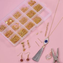Stud Earrings 15 Grids/Box Exquisite Sturdy Necklace Bracelets Chain DIY Handmade Jewellery Kits Accessoies