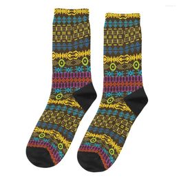 Men's Socks Jungle Tribe Ethnic African Tribal Art 3D Print Funny Harajuku Unisex Middle Tube