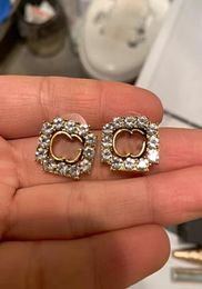 Luxury Designer Earrings Women Girl Brand Diamond Ear Studs High Quality Fashion Earrings Design For Ladies Girls Party Jewerly 208657389