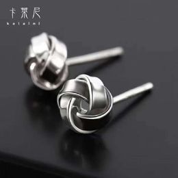 925 Silver Ear Nails Mens Fashion Personalized Style Single Earrings Ins Simple Trend Small Winding