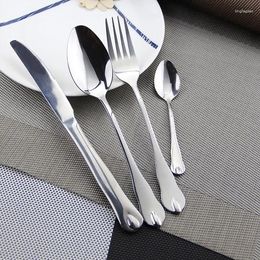 Dinnerware Sets Withered Stainless Steel Tableware Set Daily Necessities Four Piece Spoon Water Droplet Western Knife And Fork Lase