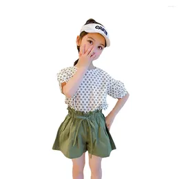 Clothing Sets Kids Clothes Dot Pattern Girl Tshirt Short Girls Summer Children 6 8 10 12 14