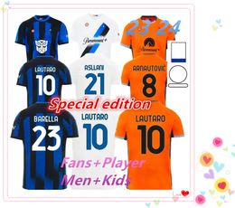 International 23 24 Special Edition Miles THURAM BARELLA Men's Football Sweatshirt Martinez FRATTESI FINAL Maglie Football Shirt Fan Edition Children's Set
