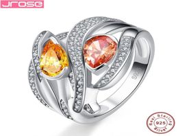 Jrose 100 925 Sterling Silver Morganite Ring Lady Original Jewelery Wedding Party Anniversary Luxury Jewelry Whole C190416018500437097180