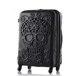 Luggage 19,24,28 Inch Skull Luggage Famous Brand Travel Suitcase Original 3d Trunk Travel Luggage Cool Skull Luggage Suitcase