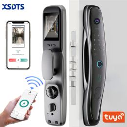 Control Tuya Smart Door Lock with Surveillance Camera Wifi Wireless Fingerprinty Password App Unlock Digital Electronic Locks