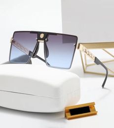 Fashion metal sunglasses designer man womens shades frames covered rimless shield shape Gradient Lenses outdoor driving polarizer 8840323