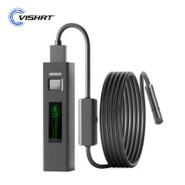 Cameras Industrial WiFi Endoscope camera 2.0MP for iPhone Android Phones 1080P HD Waterproof Inspection Car Sewer Borescope camera