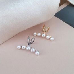 Backs Earrings Pearl Earbone Clip 2024 Korean Wave Personalised Design Simple And Fashionable Earclip Accessories Jewellery
