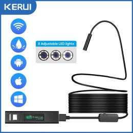 Cameras KERUI 1200P WiFi Endoscope Camera Waterproof Inspection Snake Mini Camera USB Borescope for Car for Iphone & Android Smartphone