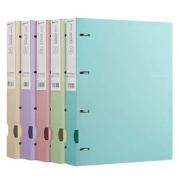 A4 Binder D-type Punch Folder Office Storage File Ring Waterproof Test Paper Data Storage Folder 4 Hole Binder Learning Supplies 240416