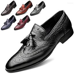 Dress Shoes Fashion Brand Men Loafers Genuine Leather Business Casual Handmade Flats Luxury Designer Formal For Man