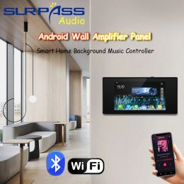 Control Smart Home Control Panel Android 8.1 System WiFi BT Wall Amplifier 60W with RS485 Two Zone 5.5 Inch HD Touch Screen