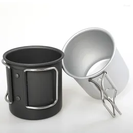 Coffee Pots Portable Cup Mug Outdoor Camping Mugs Folding Water Ultra Light Aluminum Alloy Drinkware Espresso Cups Reusable Bar