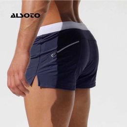 ALSOTO Summer Swimwear Men Breathable Mens Swimsuits Trunks Boxer Briefs Sunga SwimSuits Maillot De Bain Beach Shorts 2023 240419