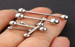 Tongue Barbell Ring Stainless Steel 70pcs Lot Mix 7 Sizes Body Piercing Jewelry Tongue Ring Fashion6194120