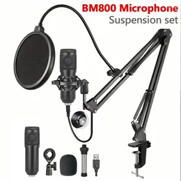 Microphones BM800 USB Capacitor Microphone Suspension Set For Live Streaming Phone Computer Network Anchor Karaoke Recording