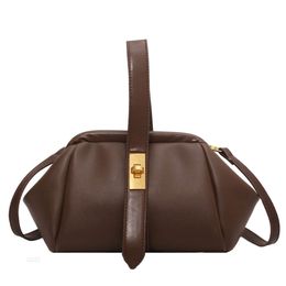 Vintage Style Handbag for Women 2024 Luxury Designer Purses and Handbags Soft Pu Leather Metal Hasp Big Belly Crossbody Bags