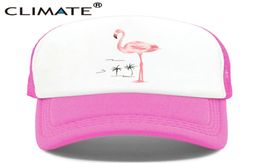 CLIMATE Flamingo Cap Girls Women Hat Pink Rose Cap Cute Lovely Summer Caps Hat Hip Hop Mesh Baseball Caps for Women8024947