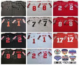 Ohio State Buckeyes College 2 Chris Olave Jersey Men Football 7 CJ Stroud 8 Trey Sermon 1 Justin Fields 33 Master gue III University Red Black White Grey m2532417