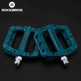 Lights Rockbros Cycling Mtb Bike Bicycle Pedals Ultralight Seal Bearings Nylon Molybdenum Pedals Durable Widen Area Bike Bicycle Part