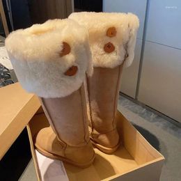 Boots Lamb Hair Snow For Women In Autumn And Winter High Tube Fur Integrated Plush Insulation Slimming Casual