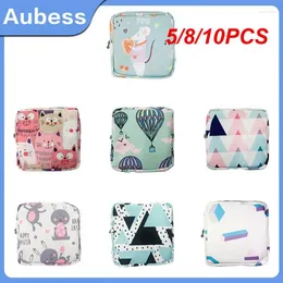 Storage Bags 5/8/10PCS Coin Purse Sanitary Napkin Portable Travel Outdoor Tampon Holder Cosmetic Bag Handbags