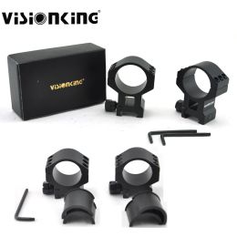 Scopes Visionking 25.4mm 30mm 35mm Aluminium Rifle Scope Picatinny Mount Ring For .223 .308 .50 Cal Hunting 11mm 21mm Dovetail Mount