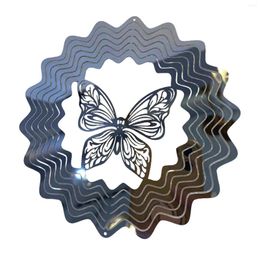 Decorative Figurines Wind Spinner Butterfly Decorations Pendant Gift Iron Crafts Spring Sculptures For Patio Backyard Housewarming Lawn