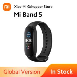Wristbands Original Xiaomi Mi Band 5 Global Version 9 Languages Smart Miband Screen Bracelet Heart Rate Fitness Sport Bluetooth Wristband