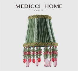 Lamp Covers Shades Medicci Home Decorative Handmade Shade Ethnic Bohemia Style Emerald Green Lving Room Bedroom Cloth Lampshades4785708
