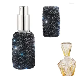 Storage Bottles Mini Rhinestone Perfume Atomizer 30ml Spray Refillable Bottle Bling Scent Pump Case Empty Fragrance