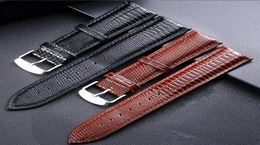 Watch Bands Fashion Lizard Texture Leather Watchband Pin Buckle Strap For Women And Man 12 14 16 18 20 22 24 Mm 5 Colors7818209