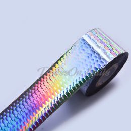 Accessories 4cm*50m Hot Stamping Holographic Foil for Fishing Lure Diy Fishing Scales Material Laser Foil Sliver Decals for Nails