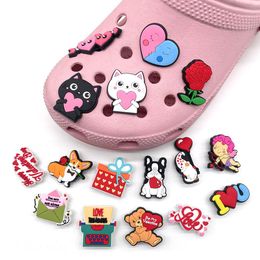 Anime charms wholesale childhood memories valentines day funny gift cartoon charms shoe accessories pvc decoration buckle soft rubber clog charms