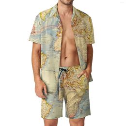 Men's Tracksuits Men Sets Vintage Of The 1883 Casual Shorts Summer Fashion Beach Shirt Set Short Sleeve Graphic Big Size Suit