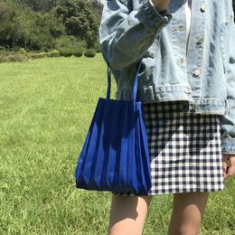 Shopping Bags YUDX Miyake Pleated Simple Retro Japanese Korean Niche Women's Handbag Luxury Fashion For Womens 2024 Drawstring Bag