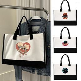 Shopping Bags Portable Women's Handheld Bag Reusable And Environmentally Friendly Jute Japan Series Printing Pattern