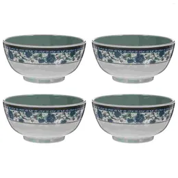 Dinnerware Sets 4 Pcs Imitation Ceramic Rice Bowl Home Bowls Noodle Holder Serving Noodles Salad Dining Melamine Ramen Soup Pasta