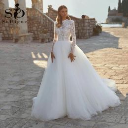 Clothing Sodigne Princess Wedding Dress Modest O Neck Long Sleeves Muslim Bride Dresses Bridal Gown Vestidos De Novia 2022