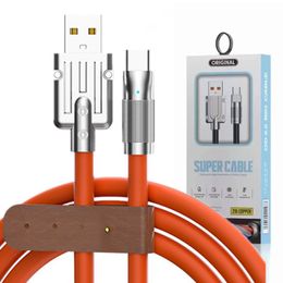 120W 6A Super -Fast -Lade -Ladegelder Typ C Kabel Flüssiges Silikonkabel Schnellkabel USB -Kabel Micro USB -Kabel