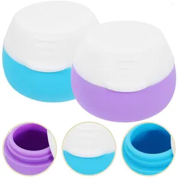 Storage Bottles 2 Pcs Lotion Jar Sample Jars Packing Box Beads Container Small With Lids Silica Gel Cream