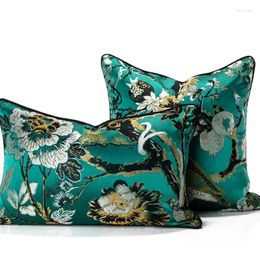 Pillow Green Pillows Case Retro Decorative Cover For Sofa Chinese Living Room Home Decorations