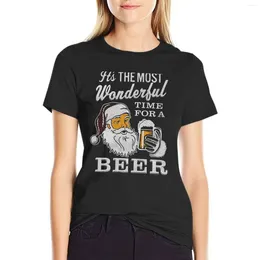 Women's Polos It's The Most Wonderful Time For A Beer Men's T-shirt - Lovers Tee Tshirts Woman Black T-shirts Women