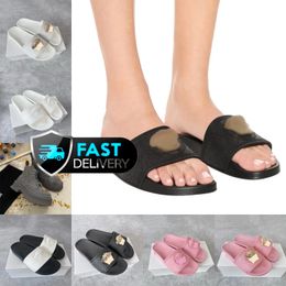 2024 with box dust bag Luxury Designer Slide Slippers Summer sandals Men Flat Flip Flops Leather Lady Women Fashion Classic Shoes Eur 35-45