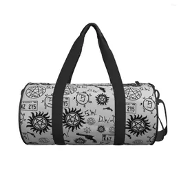 Duffel Bags Travel Bag Supernatural Symbols Gym Fashion Oxford Sports Large Printed Handbag Fitness For Male Female